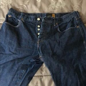 J Crew men’s 34w Skim Straight Jeans Button Fly